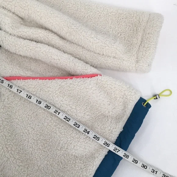 UGG Iggy Sherpa Hooded Half Zip Fleece Pull Over Jacket Olive Womens Large $198 - Picture 12 of 12